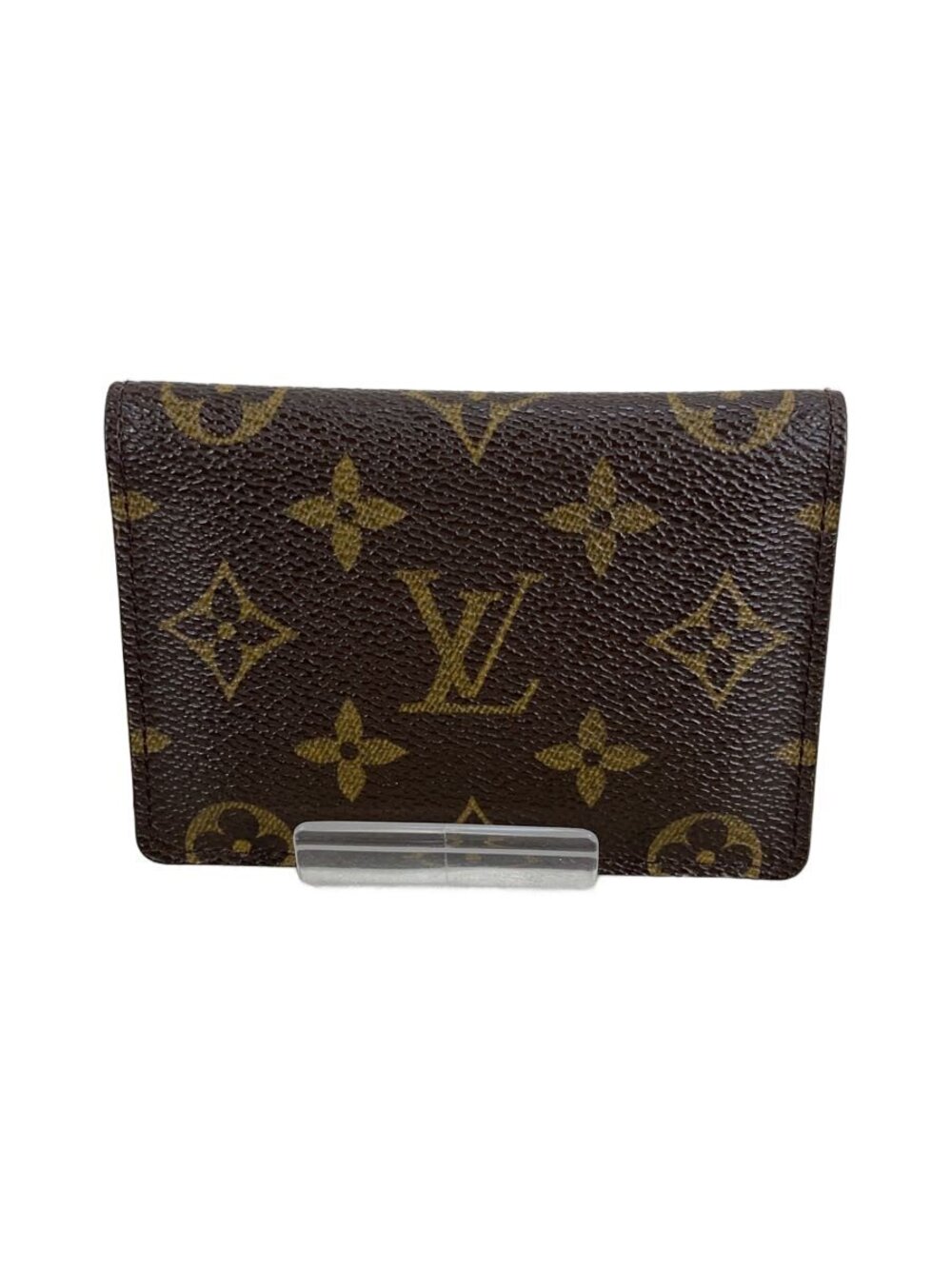 LOUIS VUITTON Porte Wallet Cartes Vertical Monogram Canvas Brown